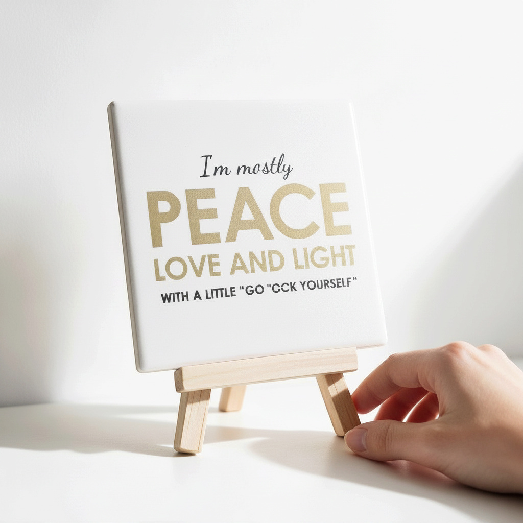 Peace Love Light | Statement Coaster