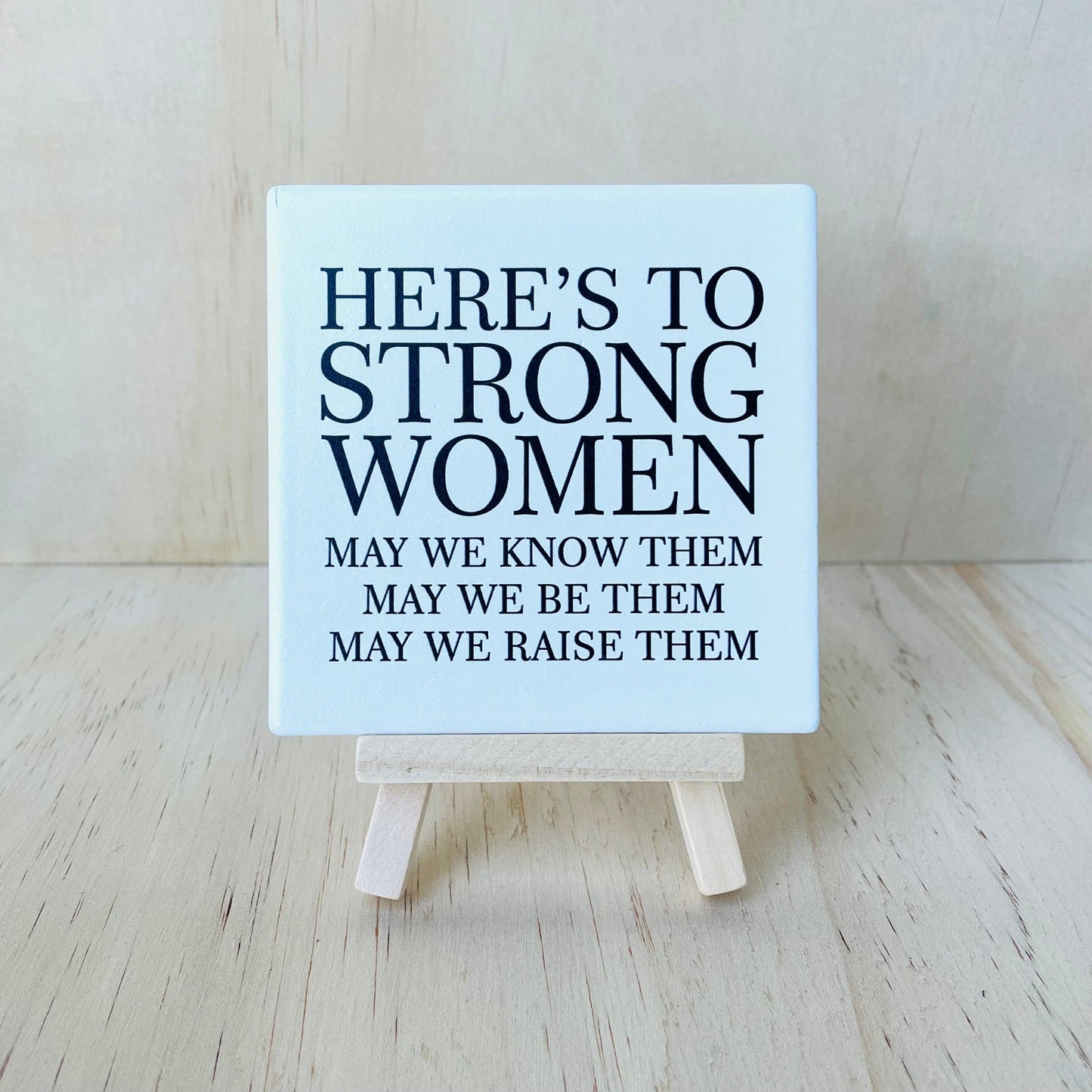 Message-led ceramic coasters with bold quote — minimal homeware gifts by Let’s Be Frank.