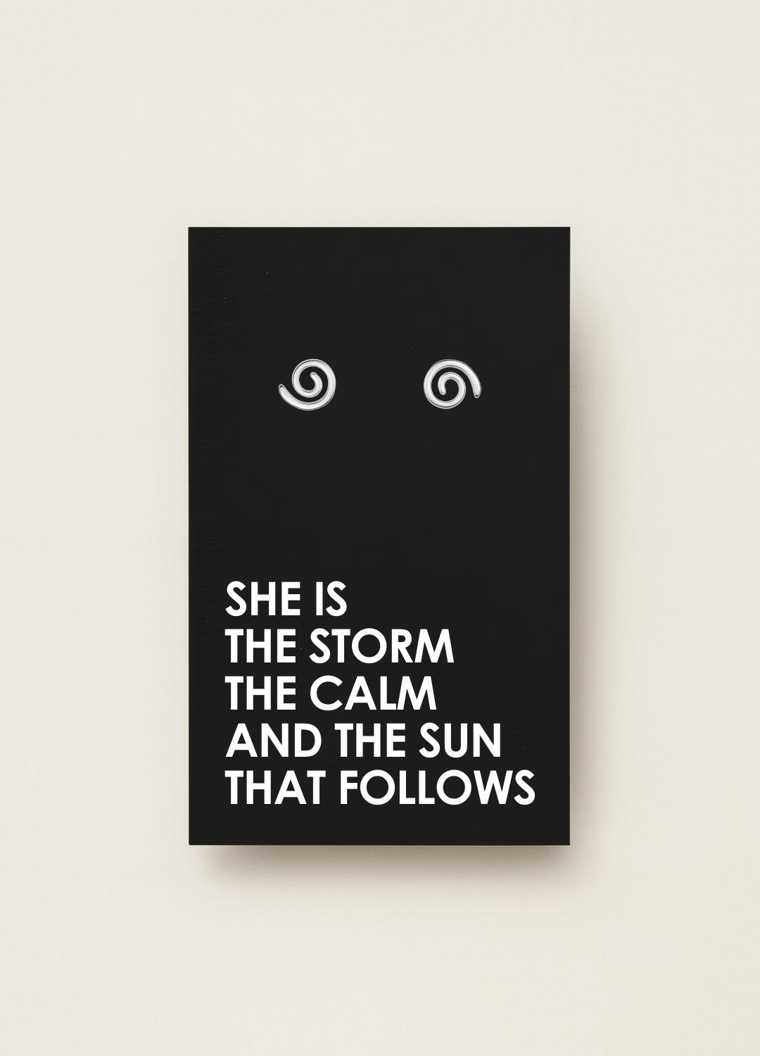 925 stud earrings with message card — minimal gift earrings by Let’s Be Frank.