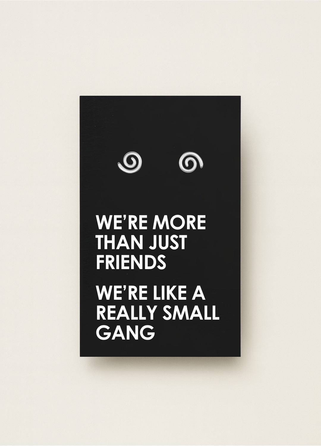 925 stud earrings with message card — minimal gift earrings by Let’s Be Frank.