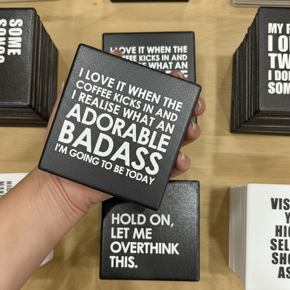 Coffee, Adorable Badass | Statement Coaster