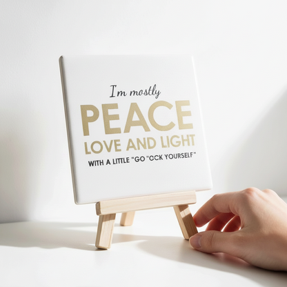 Peace Love Light | Statement Coaster