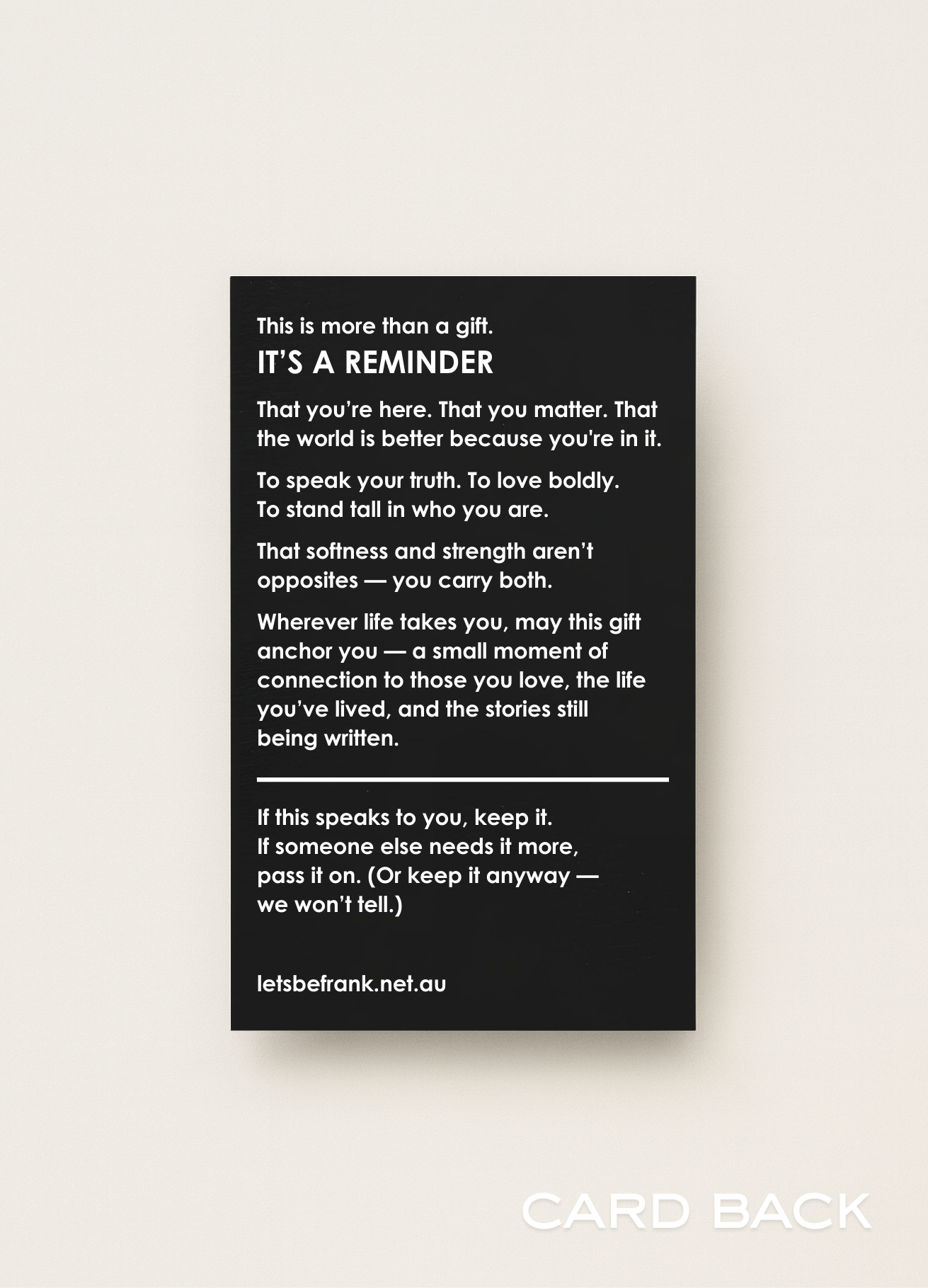 925 stud earrings with message card — minimal gift earrings by Let’s Be Frank.