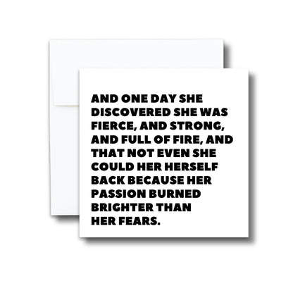 Greeting Card - One Day She Discovered She Was...
