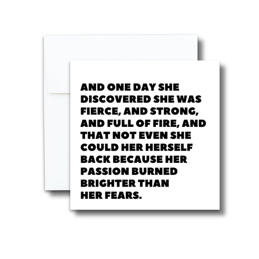 Greeting Card - One Day She Discovered She Was...