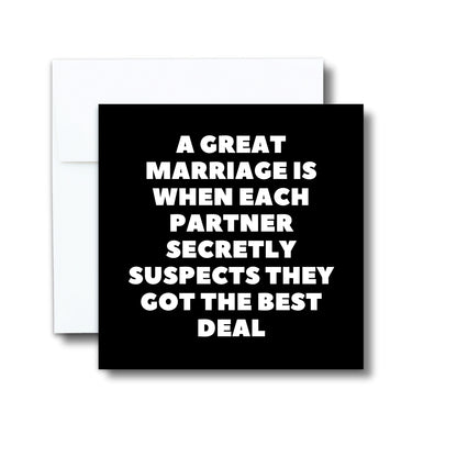Greeting Card - A Great Marriage