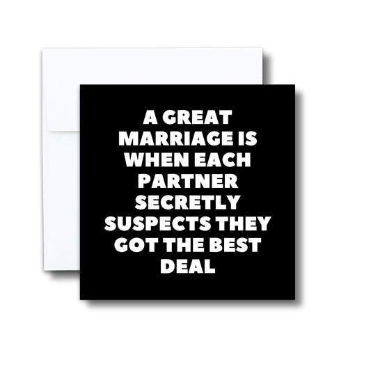 Greeting Card - A Great Marriage