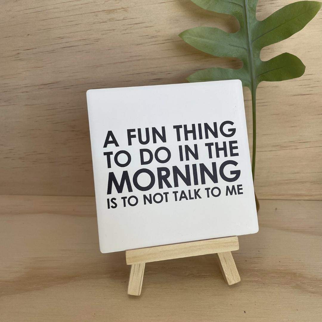 Let's Be Frank Australia - Morning Talk | Statement Coaster - Coaster - chaos-survival, coaster, heart-home, office, vibe:funny