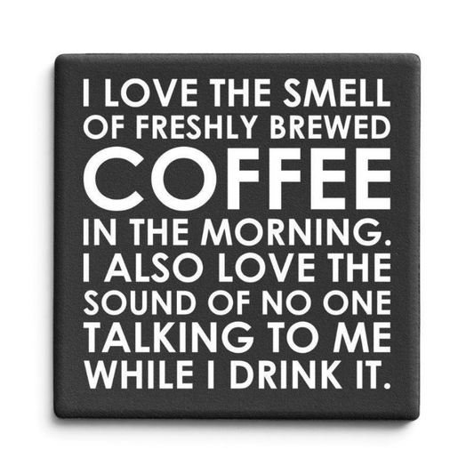 Let's Be Frank Australia - Coffee, No Talk | Statement Coaster - Coaster - coaster, coffee-wine, vibe:deadpan, vibe:funny