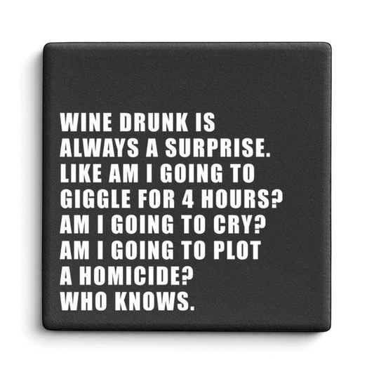 Let's Be Frank Australia - Wine Homicide | Statement Coaster - Coaster - coaster, coffee-wine, vibe:funny