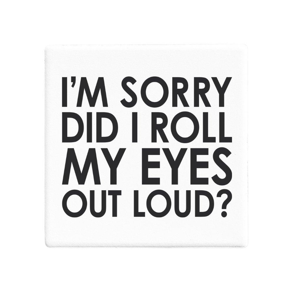 Message-led ceramic coasters with bold quote — minimal homeware gifts by Let’s Be Frank.