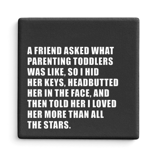 Let's Be Frank Australia - Headbutt | Statement Coaster - Coaster - chaos-survival, coaster, context:parenting, heart-home, vibe:funny, vibe:relatable
