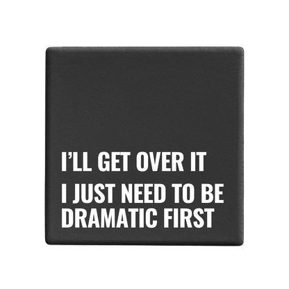 Message-led ceramic coasters with bold quote — minimal homeware gifts by Let’s Be Frank.