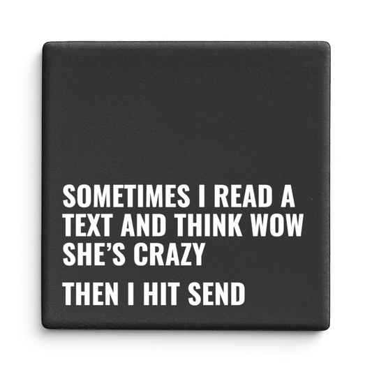 Let's Be Frank Australia - Hit Send | Statement Coaster - Coaster - chaos-survival, new, vibe:chaotic, vibe:funny