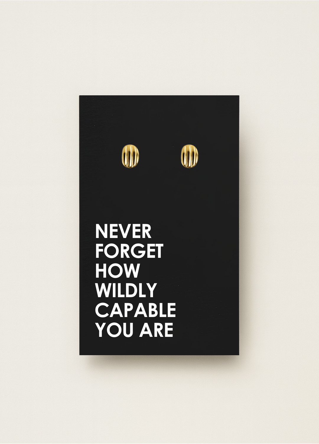 925 stud earrings with message card - minimal gift earrings by Let’s Be Frank.