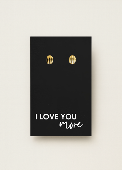 925 stud earrings with message card — minimal gift earrings by Let’s Be Frank.