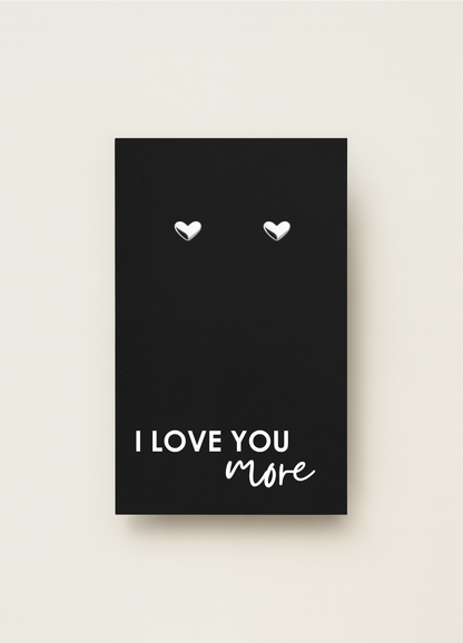 925 stud earrings with message card — minimal gift earrings by Let’s Be Frank.