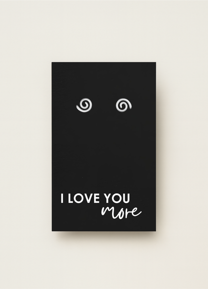 925 stud earrings with message card — minimal gift earrings by Let’s Be Frank.