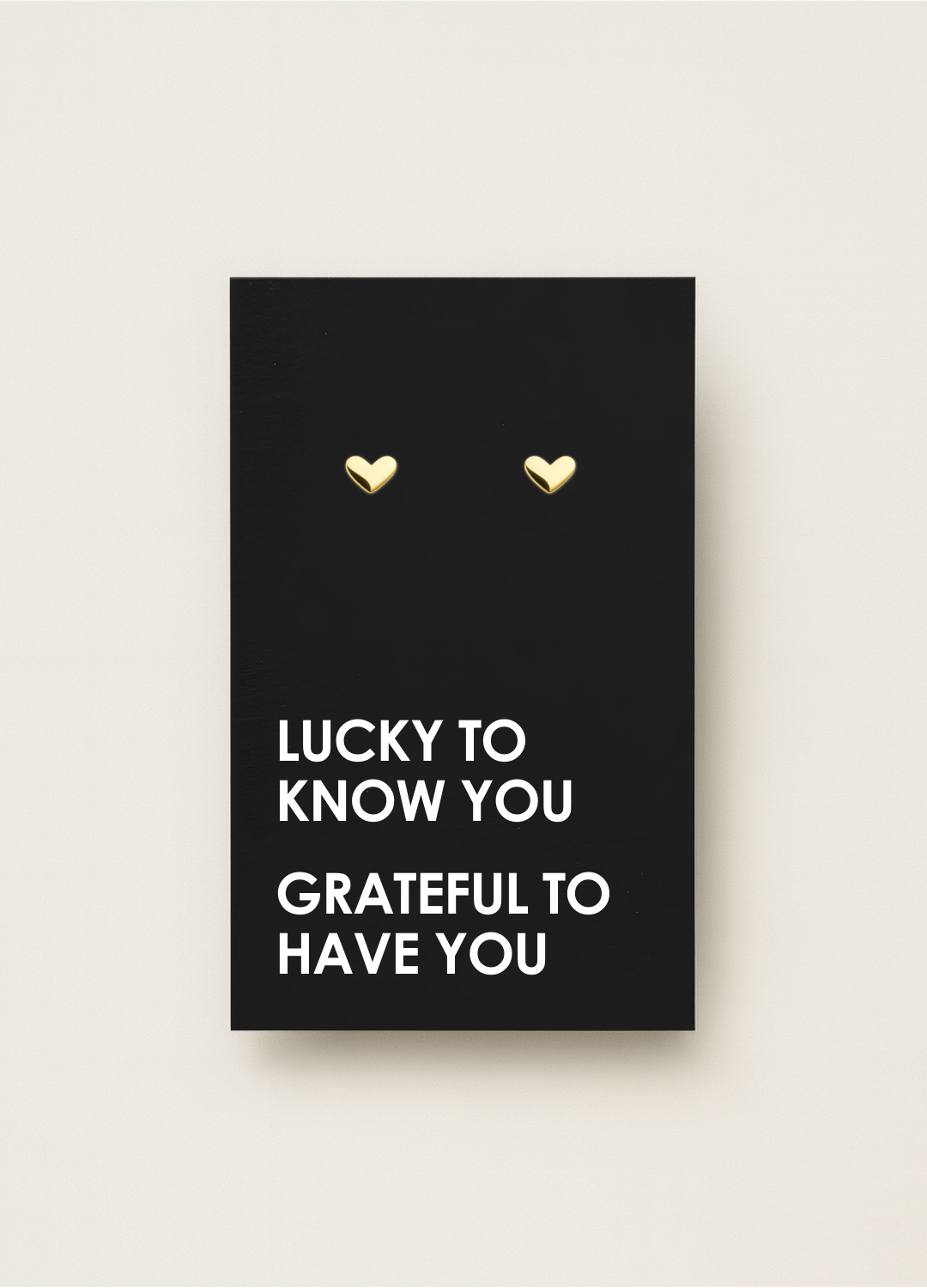 925 stud earrings with message card — minimal gift earrings by Let’s Be Frank.