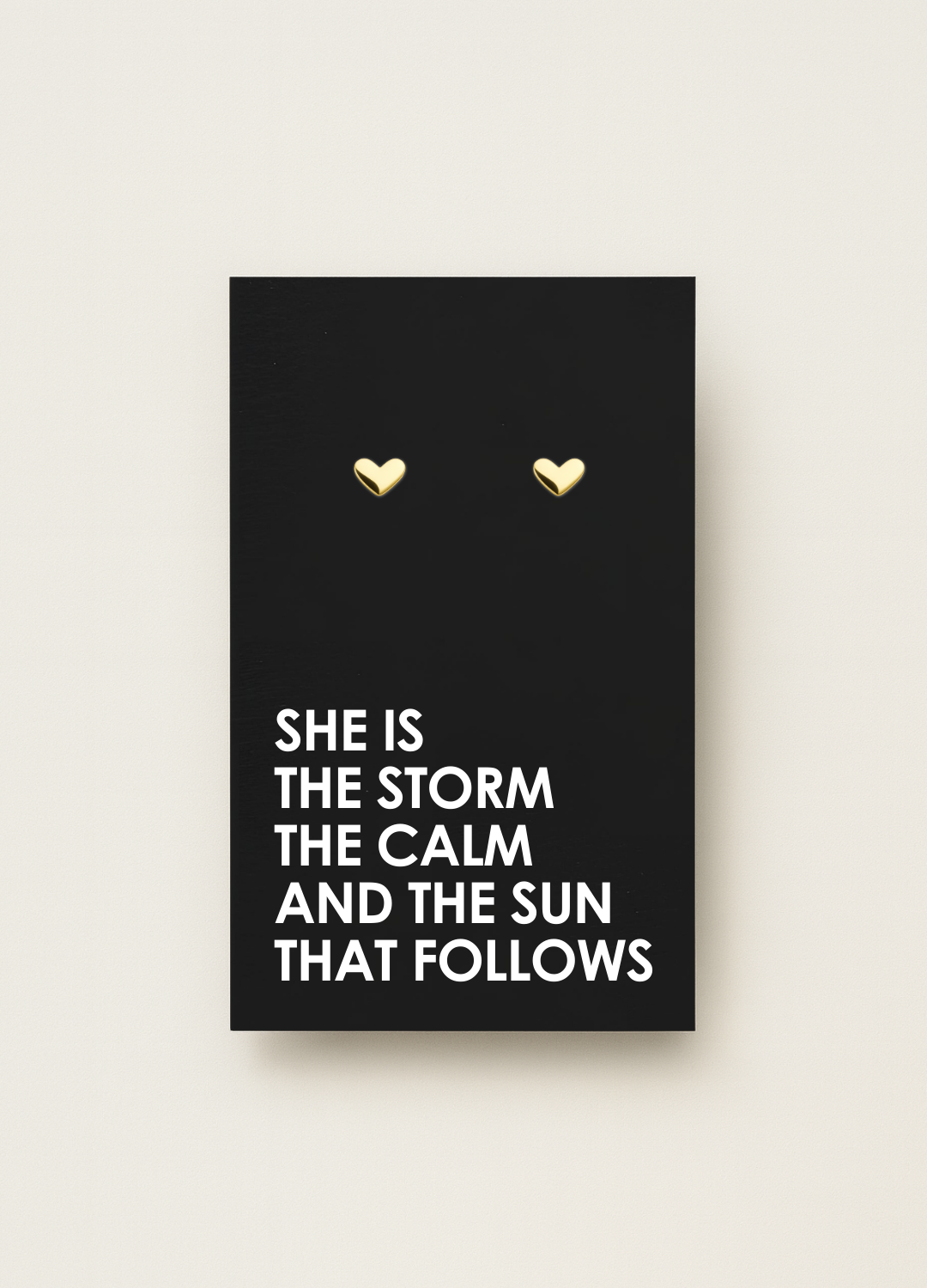 925 stud earrings with message card — minimal gift earrings by Let’s Be Frank.