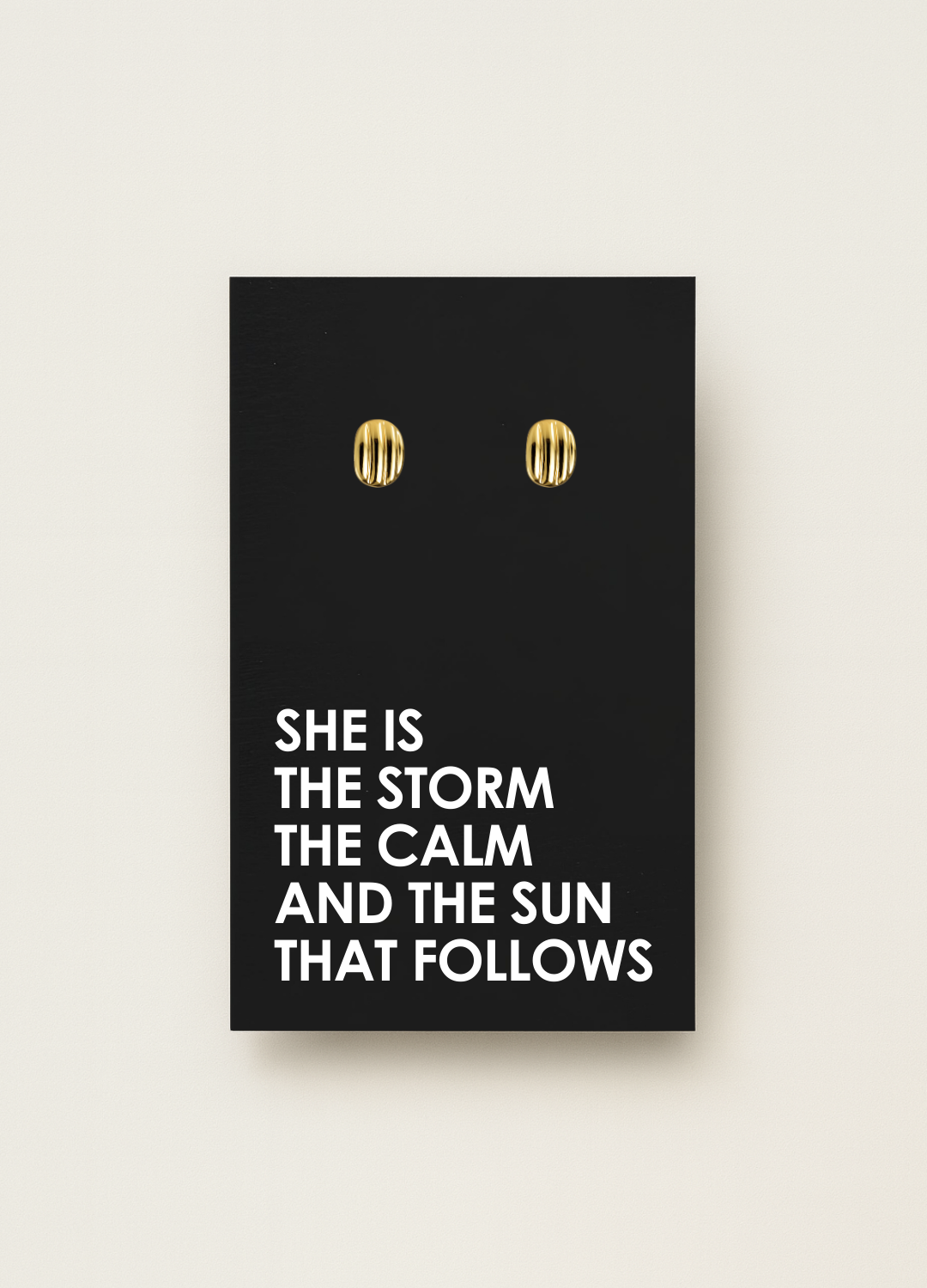 925 stud earrings with message card — minimal gift earrings by Let’s Be Frank.