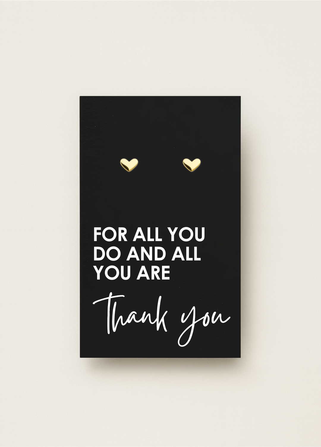 925 stud earrings with message card — minimal gift earrings by Let’s Be Frank.