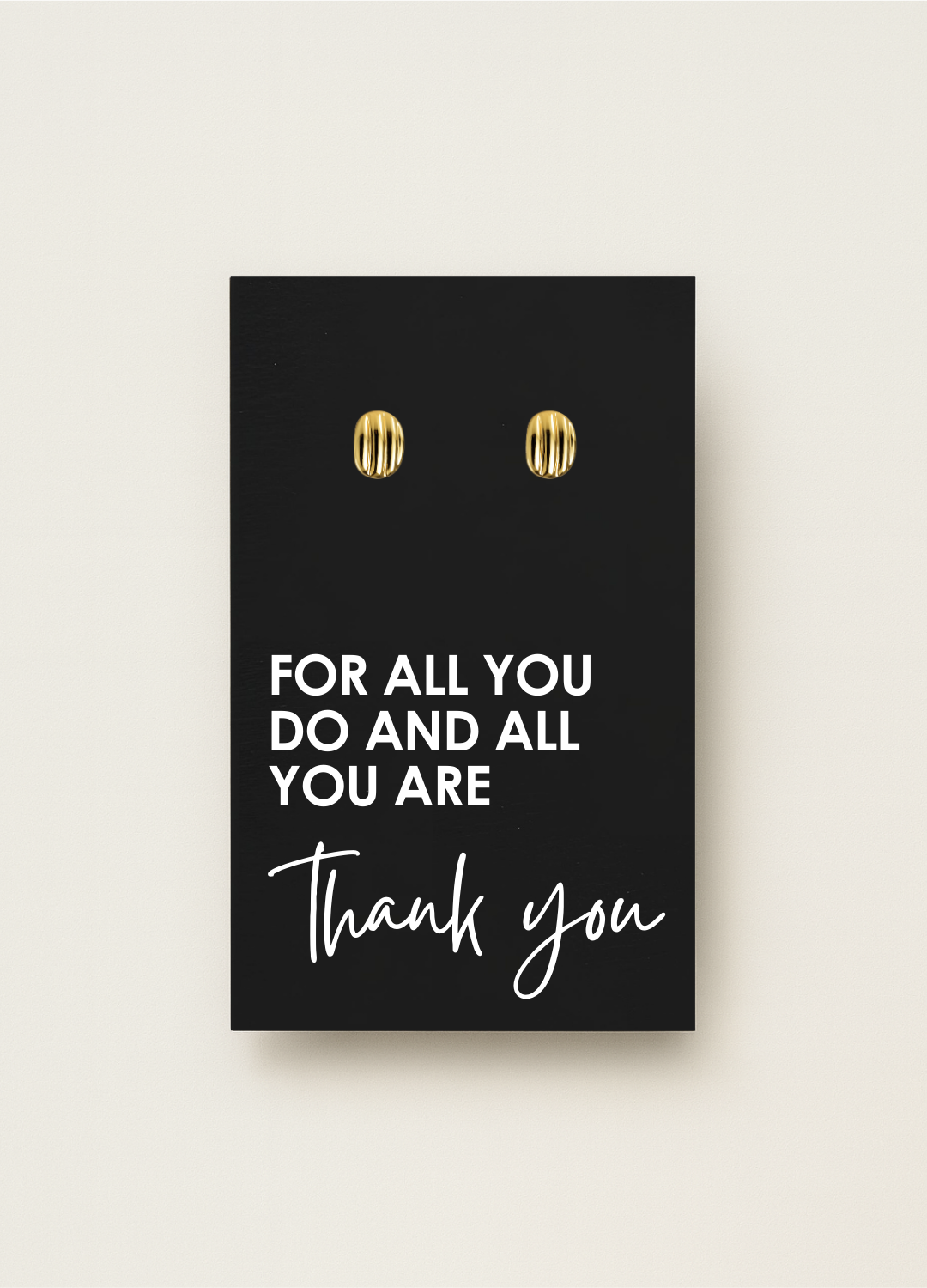 925 stud earrings with message card — minimal gift earrings by Let’s Be Frank.