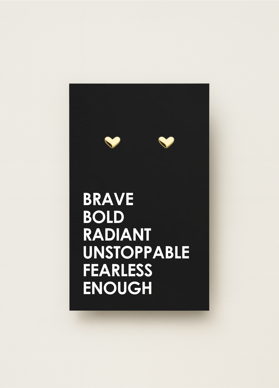 925 stud earrings with message card — minimal gift earrings by Let’s Be Frank.