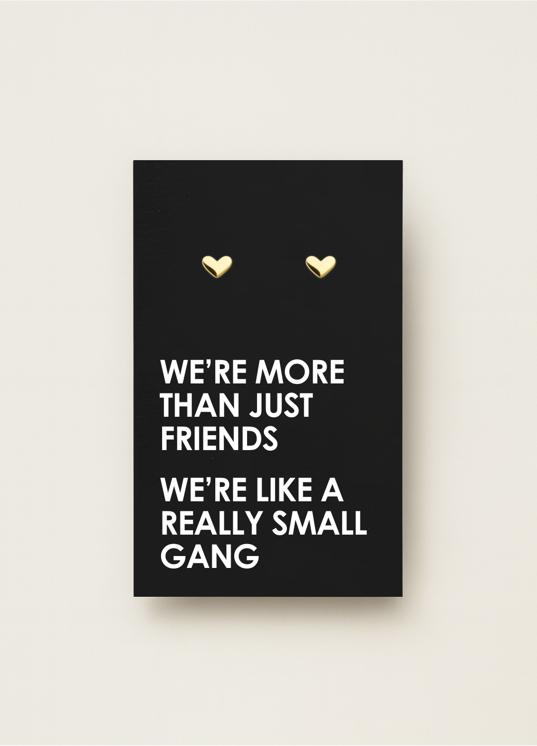 925 stud earrings with message card — minimal gift earrings by Let’s Be Frank.
