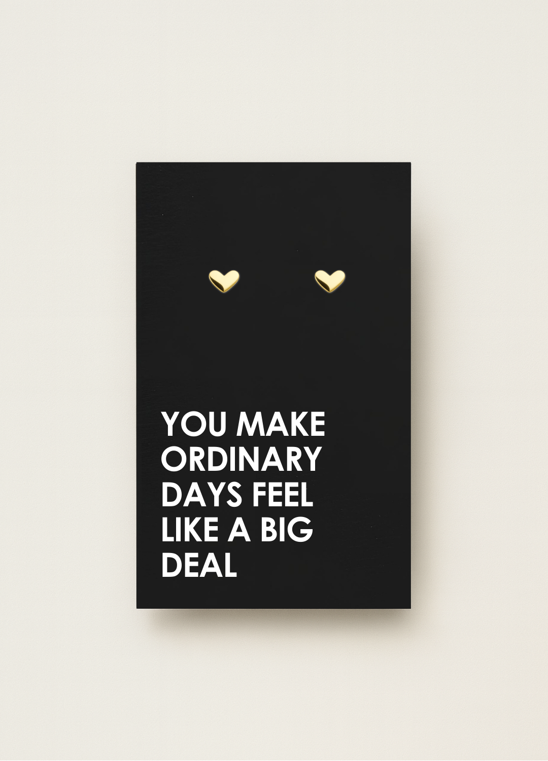 925 stud earrings with message card — minimal gift earrings by Let’s Be Frank.