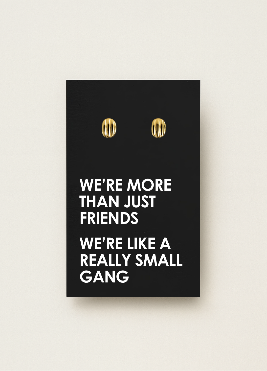 925 stud earrings with message card — minimal gift earrings by Let’s Be Frank.