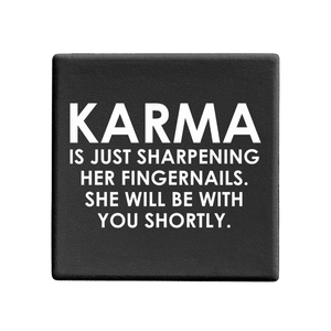 SQUAREWARE - KARMA SHARPENING HER FINGERNAILS - Let's Be Frank Australia
